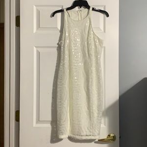 White sequin dress